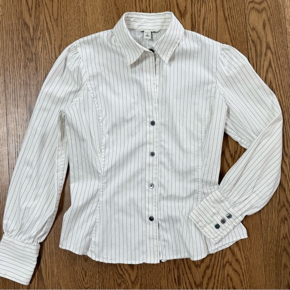Banana Republic Tops - Banana Republic Ivory Pinstripe Shirt